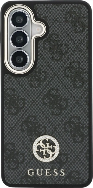 Etui Guess 4G Big Rhinestone Triangle Strap MagSafe do Samsung Galaxy S26 Black (GUHMS26SP4G4DCSK) - obraz 2