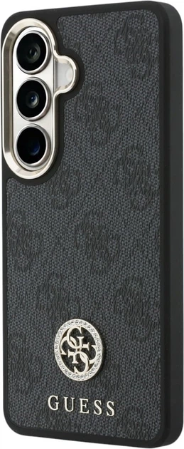 Etui Guess 4G Big Rhinestone Triangle Strap MagSafe do Samsung Galaxy S26 Black (GUHMS26SP4G4DCSK) - obraz 3