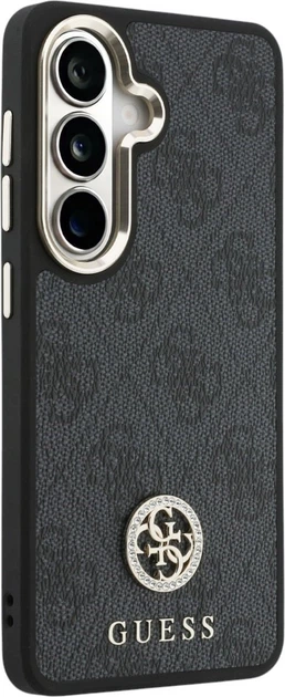 Etui Guess 4G Big Rhinestone Triangle Strap MagSafe do Samsung Galaxy S26 Black (GUHMS26SP4G4DCSK) - obraz 4