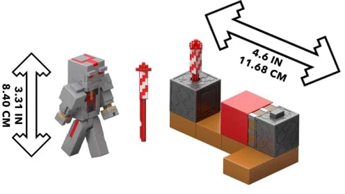 Zestaw do zabawy Mattel Minecraft Redstone wyrzutnia fajerwerków z figurką 4 elementów 753928 (194735351299) - obraz 2