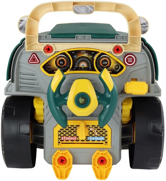 Zestaw mechanika LeanToys warsztat-silnik ciężarówka do rozkręcania Zielony 603944 (5905991007012) - obraz 3