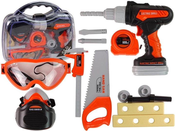 Zestaw narzędzi LeanToys majsterkowicz w walizce na baterie 14 elementów 548545 (5905323217058) - obraz 2