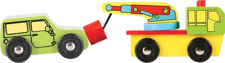 Набір дерев'яних транспортних засобів Bigjigs Toys 9 шт 2999498 (691621090602) - зображення 3