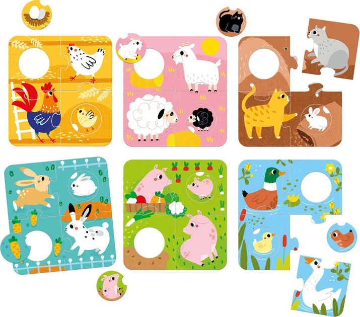 Puzzle Banana Panda Match the Farm Animals: zwierzątka na farmie 36 elementów 3695056 (5902983491682) - obraz 2