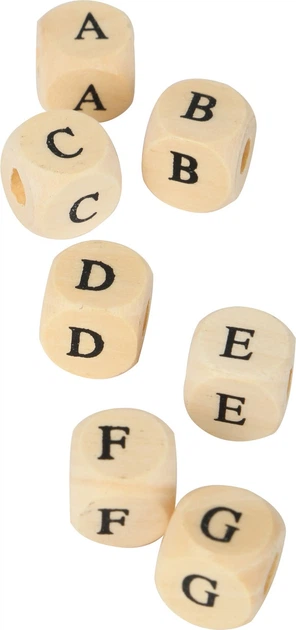 Набір кубиків Small Foot Wooden Letter Bead Necklace Making 300 шт 7553 (4020972075536) - зображення 4