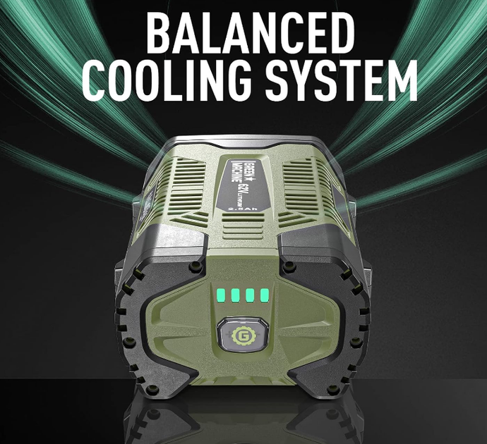 Літій-іонний акумулятор GREEN MACHINE 62V 4.0Ah Green Works Mowox - Фото 3 Літій-іонний акумулятор GREEN MACHINE 62V 4.0Ah Green Works Mowox - зображення 3