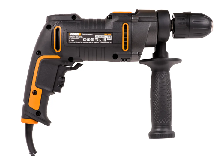 Дрель-шуруповерт ударная WORX WT322 220V 810Вт электрическая - Фото 3 Дрель-шуруповерт ударная WORX WT322 220V 810Вт электрическая - изображение 3