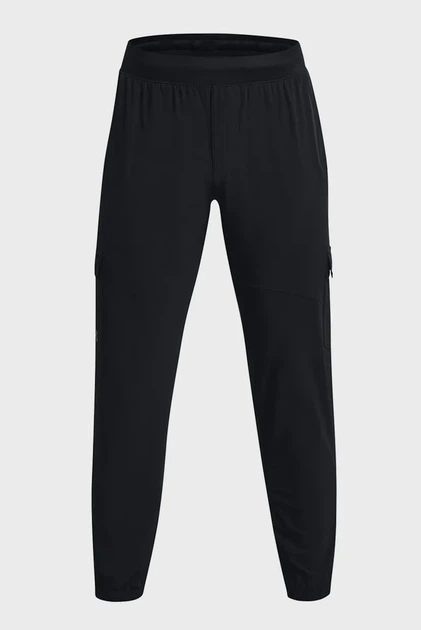 Чоловічі чорні спортивні штани UA Stretch Woven Cargo Pants Under Armour S 1380358-001 - изображение 6