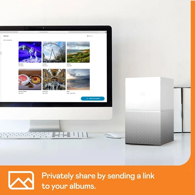 Мережеве сховище Western Digital My Cloud Home Duo 12TB WDBMUT0120JWT-EESN Сріблясте Б/В - зображення 6