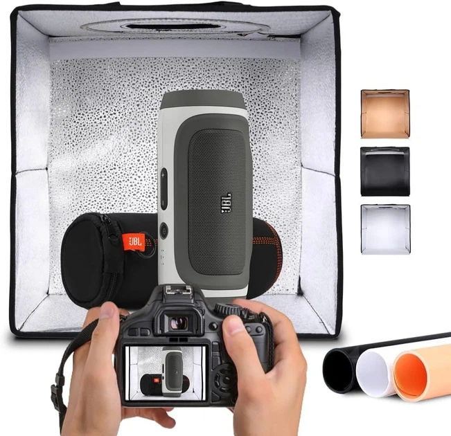 Фотобокс NK Mini Photobox (60 х 60 см) 3 фона Черный Б/В - Фото 1 Фотобокс NK Mini Photobox (60 х 60 см) 3 фона Черный Б/В - изображение 1