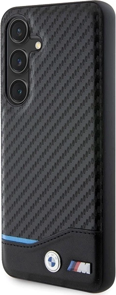 Etui plecki BMW Leather Carbon do Samsung Galaxy S24 Black (BMHCS24S22NBCK) - obraz 2