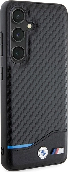 Etui plecki BMW Leather Carbon do Samsung Galaxy S24 Black (BMHCS24S22NBCK) - obraz 4
