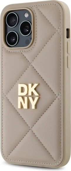 Etui plecki DKNY Quilted Stack Logo do Apple iPhone 14 Pro Max Beige (DKHCP14XPQDSLE) - obraz 2