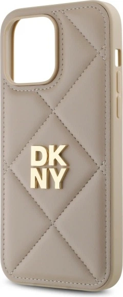 Etui plecki DKNY Quilted Stack Logo do Apple iPhone 14 Pro Max Beige (DKHCP14XPQDSLE) - obraz 6