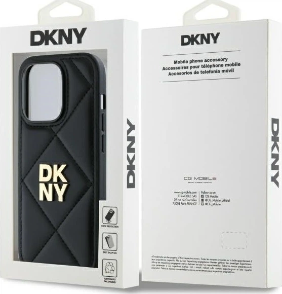Панель DKNY Quilted Stack Logo для Apple iPhone 14 Pro Max Black (DKHCP14XPQDSLK) - зображення 8