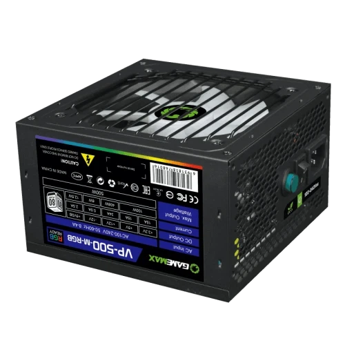 Блок питания 500 Вт, GameMax VP-500 RGB, Black, напівмодульний (VP-500-M-RGB) - зображення 7