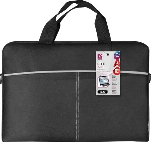 Сумка для ноутбука 15.6" Defender Lite, Black/Grey (26086) - изображение 4