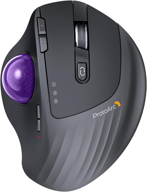 Эргономичная мышь с трекболом ProtoArc EM01 NL: Bluetooth/2.4G, регулируемый наклон 0-20°, аккумуляторная, Multi-device - Фото 2 Эргономичная мышь с трекболом ProtoArc EM01 NL: Bluetooth/2.4G, регулируемый наклон 0-20°, аккумуляторная, Multi-device - изображение 2