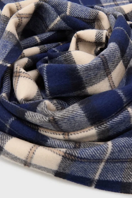 Чоловічий клітковий шарф WOOL CHECKED SCARF Gant OS 9920249 - зображення 4