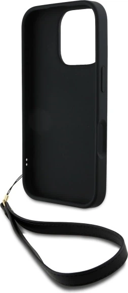 Панель DKNY Wrist Strap Stock Logo для Apple iPhone 16 Pro Black (DKHCP16LPBSWSK) - зображення 6