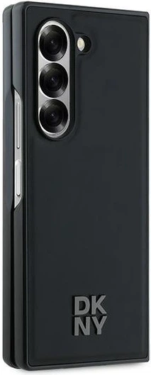 Панель DKNY Plain Leather Metal Stack Logo MagSafe для Samsung Galaxy Z Fold 6 Black (DKHMZFD6PSMCSLK) - зображення 5