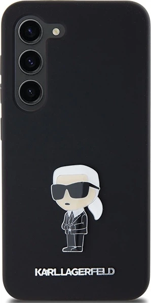 Etui plecki Karl Lagerfeld Silicone Ikonik Metal Pin do Samsung Galaxy S23 Plus Black (KLHCS23MSMHKNPK) - obraz 3