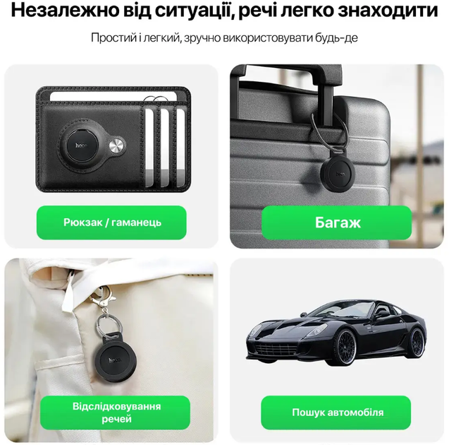 Смарт GPS трекер Hoco E101 бытовой для Android и iOS (6942007672641) - изображение 8