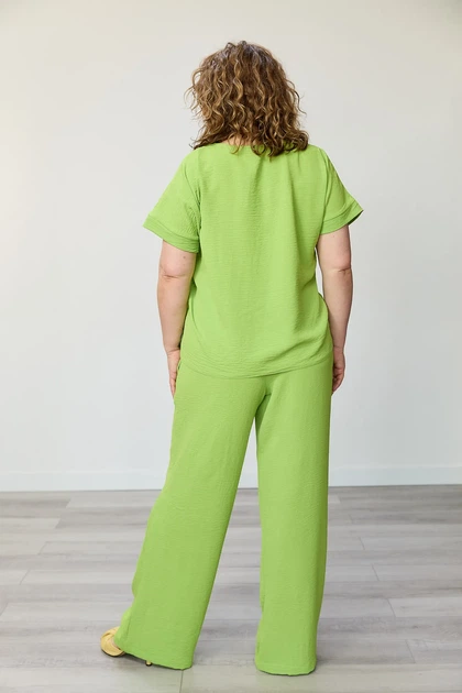 Костюм жіночий Estilo повсякдений-casual креп салатовий 02-117 54р - зображення 2