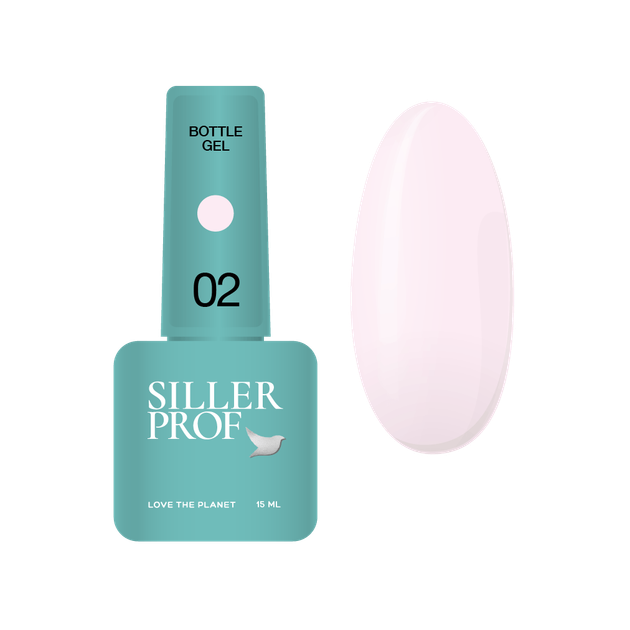 Гель SILLER Bottle Gel Perl №002 з пензликом 15 мл - Фото 1 Гель SILLER Bottle Gel Perl №002 з пензликом 15 мл - изображение 1
