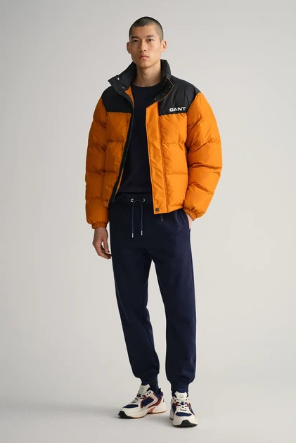 Чоловічі темно-сині спортивні штани TONAL ARCHIVE SHIELD PANTS Gant L 2039023 - Фото 2 Чоловічі темно-сині спортивні штани TONAL ARCHIVE SHIELD PANTS Gant L 2039023 - изображение 2
