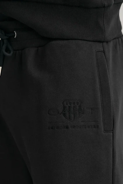 Чоловічі чорні спортивні штани TONAL ARCHIVE SHIELD PANTS Gant XXL 2039023 - изображение 5