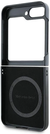 Панель Mercedes-Benz Leather Wood Imitation MagSafe для Samsung Galaxy Z Flip 6/ Flip 7 FE Black (MEHMZF623RBGVK) - зображення 7