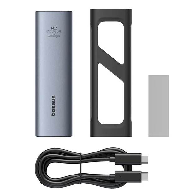 Корпус Baseus для SSD FlyJoy Series SSD Enclosure (M.2 NVMe) B00760600811-01 Grey - Фото 6 Корпус Baseus для SSD FlyJoy Series SSD Enclosure (M.2 NVMe) B00760600811-01 Grey - изображение 6