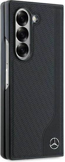 Панель Mercedes-Benz Leather Wood Imitation MagSafe для Samsung Galaxy Z Fold 6 Black (MEHMZFD623RBGVK) - зображення 5