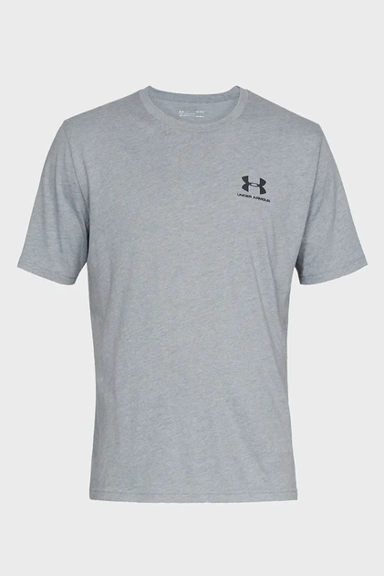Чоловіча сіра футболка SPORTSTYLE LEFT CHEST SS Under Armour L 1326799-036 - Фото 4 Чоловіча сіра футболка SPORTSTYLE LEFT CHEST SS Under Armour L 1326799-036 - изображение 4