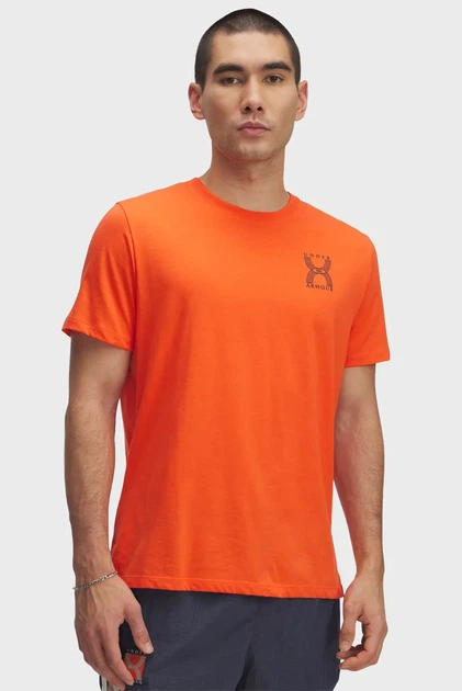 Чоловіча помаранчева футболка UA RUN 96 SHORTSLEEVE Under Armour M 1389823-847 - изображение 2