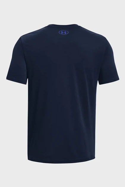 Чоловіча темно-синя футболка UA TEAM ISSUE WORDMARK SS Under Armour S 1329582-408 - изображение 6