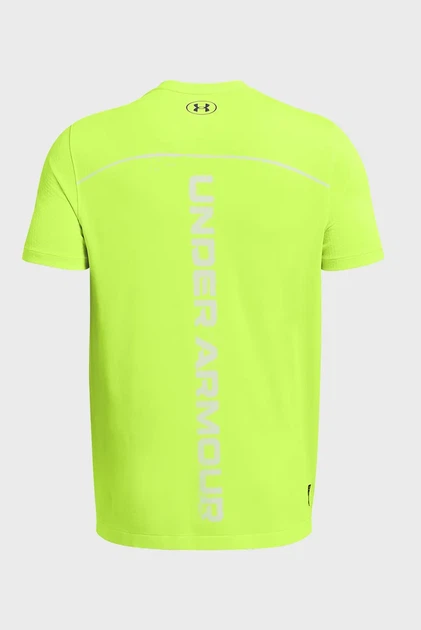 Чоловіча жовта футболка UA Rush Seamless Wordmark SS Under Armour S 1382799-731 - изображение 6
