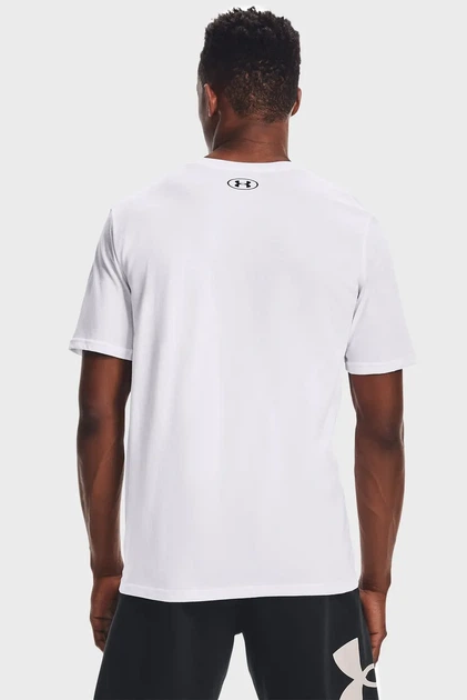 Чоловіча біла футболка SPORTSTYLE LEFT CHEST SS Under Armour L 1326799-100 - зображення 3