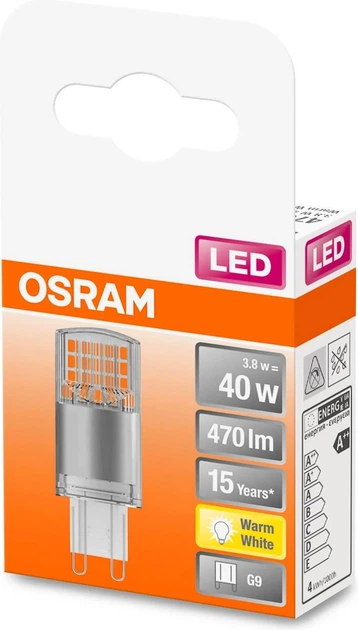 Żarówka LED OSRAM PIN 40 300° 4.2 W 827 Clear G9 (4058075432390) - obraz 2