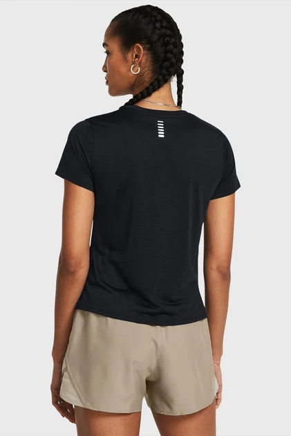 Жіноча чорна футболка UA LAUNCH SHORTSLEEVE Under Armour LG 1382434-001 - изображение 2