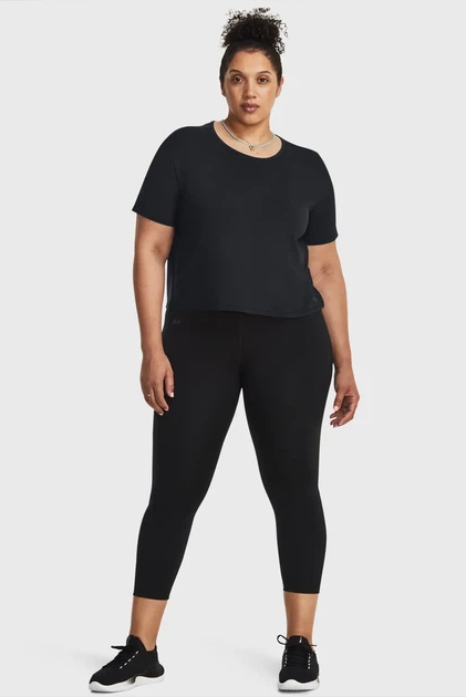 Жіноча футболка чорна Motion SS Under Armour 3X 1380167-001 - Фото 2 Жіноча футболка чорна Motion SS Under Armour 3X 1380167-001 - зображення 2