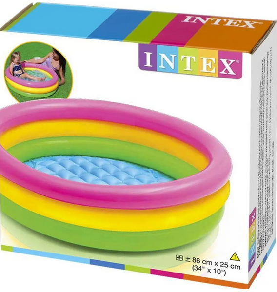 Детский надувной бассейн, Intex 58924 Радуга, для детей от 1 до 3 лет, 86 х 25 см, объём 51л - Фото 4 Детский надувной бассейн, Intex 58924 Радуга, для детей от 1 до 3 лет, 86 х 25 см, объём 51л - изображение 4