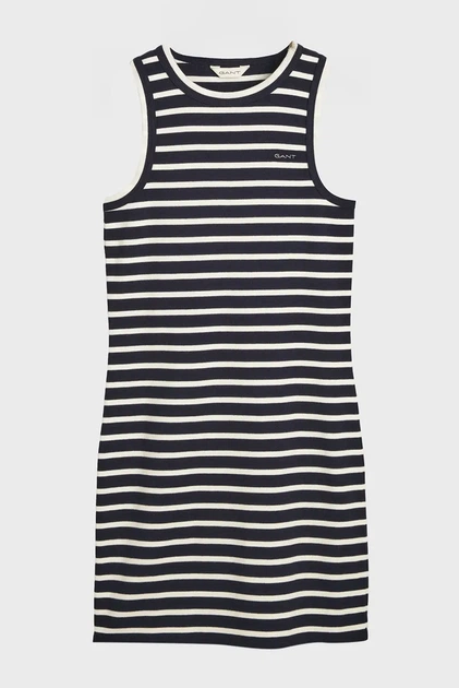 Жіноча темно-синя сукня у смужку STRIPED TANK JERSEY DRESS Gant M 4201531 - Фото 5 Жіноча темно-синя сукня у смужку STRIPED TANK JERSEY DRESS Gant M 4201531 - изображение 5