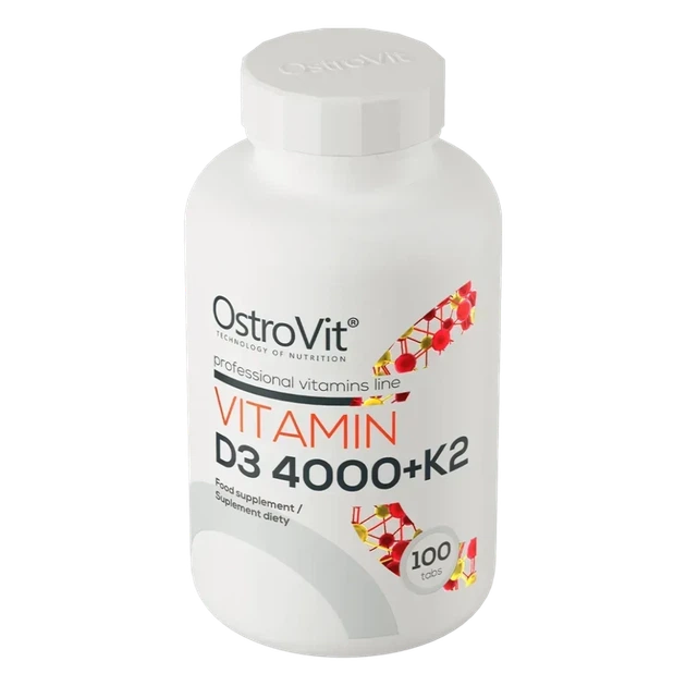 Вітамін D3 Ostrovit 4000+K2 Vitamin D3 4000+K2 100 таблеток (OST-20278) - изображение 2
