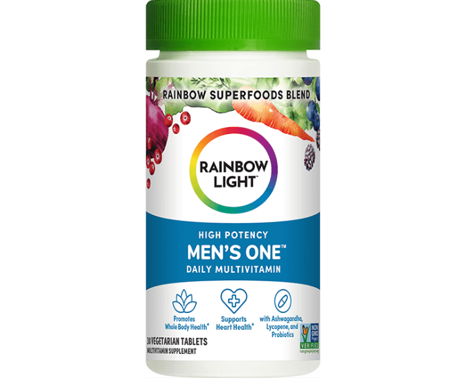 Мультивітаміни для чоловіків, Men's One, Rainbow Light, одна на день, висока ефективність, 30 вегетаріанських таблеток (RLT-21714) - Фото 1 Мультивітаміни для чоловіків, Men's One, Rainbow Light, одна на день, висока ефективність, 30 вегетаріанських таблеток (RLT-21714) - изображение 1