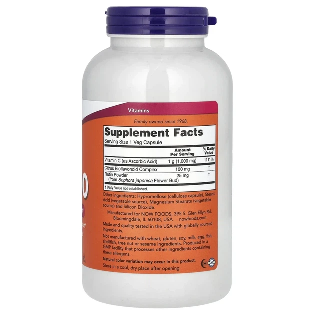 Вітамін C-1000 з біофлавоноїдами NOW Foods (C-1000) 1000 мг 250 рослинних капсул (NOW-00692) - Фото 2 Вітамін C-1000 з біофлавоноїдами NOW Foods (C-1000) 1000 мг 250 рослинних капсул (NOW-00692) - изображение 2