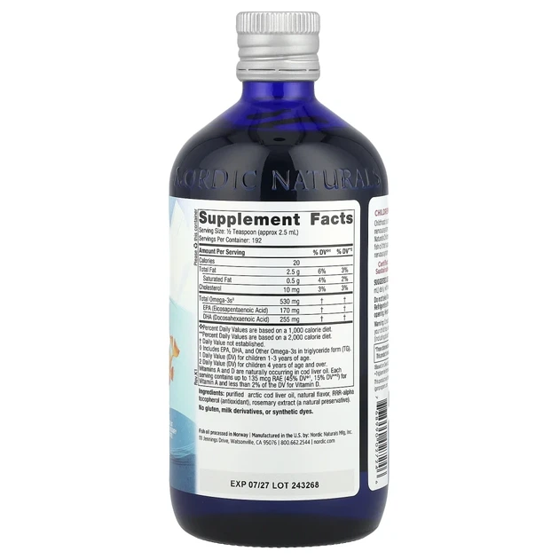 ДГК для дітей від 1 року Nordic Naturals (Children's DHA™) 530 мг 473 мл зі смаком полуниці (NOR-02724) - изображение 2