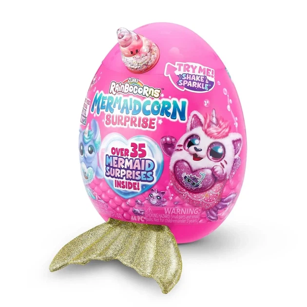 Мягкая игрушка сюрприз Rainbocorns Mermaidcorn Zuru в яйце с аксессуарами - изображение 2