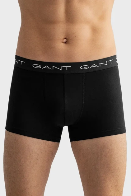 Чоловічі чорні боксери (3 шт) TRUNK 3-PACK Gant S 900003003 - зображення 2